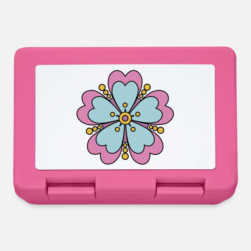 Niedliche Funky Hippie Boho Blume - Brotdose - Pink
