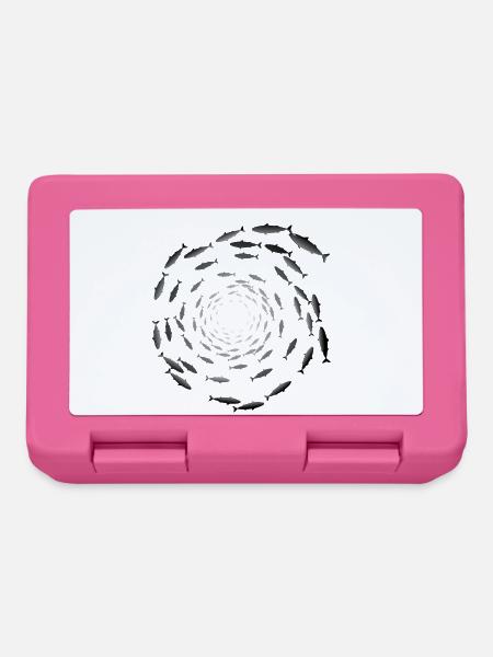 Fischschwarm - Brotdose - Pink
