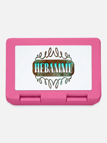 HEBAMME GEBURTSHILFE DANKE - Brotdose - Pink