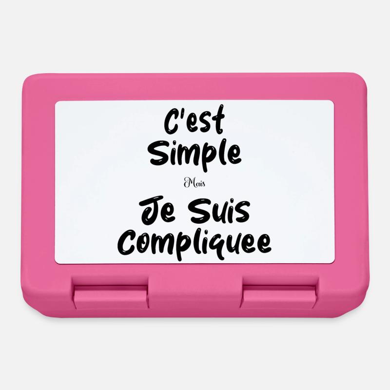 C'est Simple Mais Je suis Compliquée - Boîte à goûter - rose