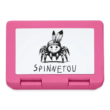 spinnetou wortspiel spinne lustig winnetou - Brotdose - Pink - Vorne