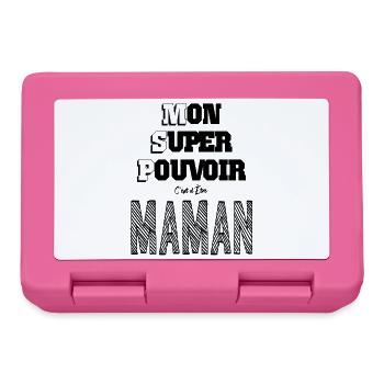 Mon Super Pouvoir Etre Maman Mère - Boîte à goûter - rose - Devant