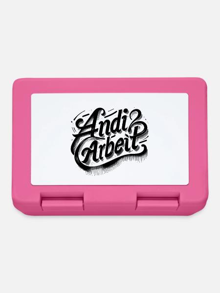 Andi Arbeit! Andreas, Andi, Andrea, Andy, Name - Brotdose - Pink