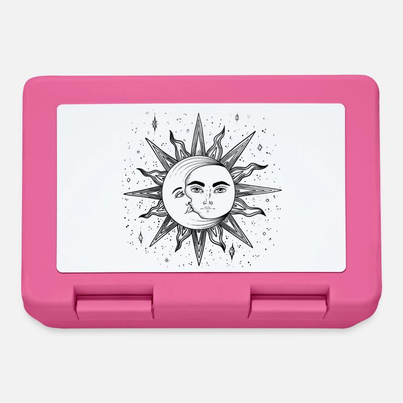 Sonne und Mond - Brotdose - Pink