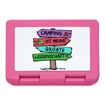 Campingplatz Camping Wanderer Wohnmobil Statement - Brotdose - Pink - Vorne