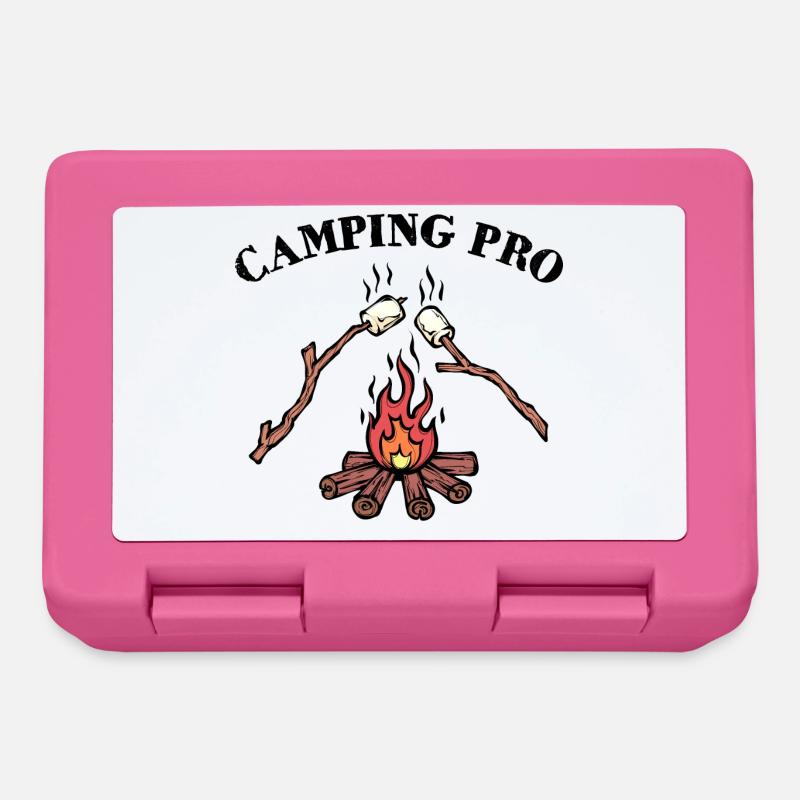 Campfire Campsite Statement Camping Camper - Lunchbox - pink