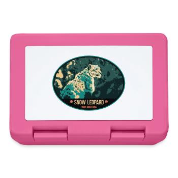 Snow Leopard illustration patch - Lunchbox - pink - Front