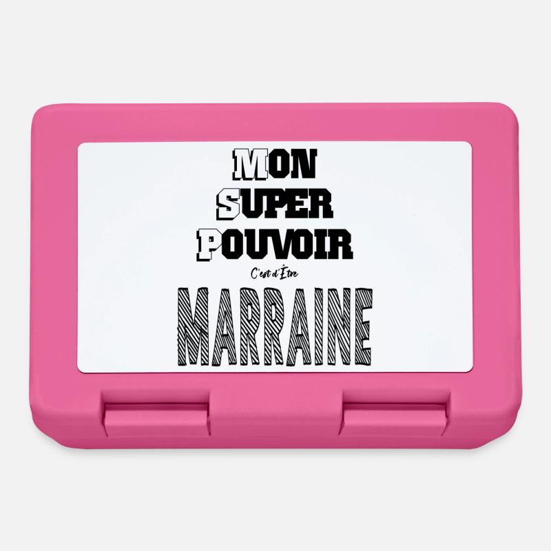 Mon Super Pouvoir Etre Marraine - Boîte à goûter - rose