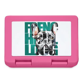 French Bulldog Portrait - Lunchbox - pink - Front