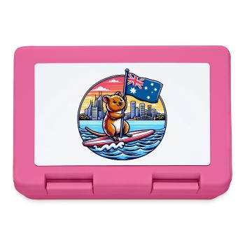Design de surf australien Quokka - Boîte à goûter - rose - Devant