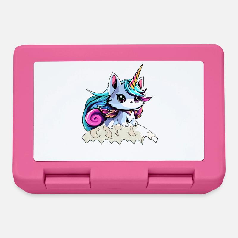 Chat licorne Féerique - Boîte à goûter - rose