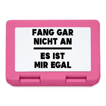 I don't care Statement Relax indifferent - Lunchbox - pink - Front