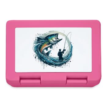 Angeln dynamisch Geschenk - Brotdose - Pink - Vorne