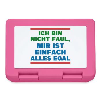 Haltung Statement Ist Mir Wurscht Egal - Brotdose - Pink - Vorne