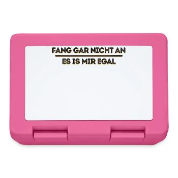 Ist Mir Wurscht Statement Egal Haltung - Brotdose - Pink - Vorne