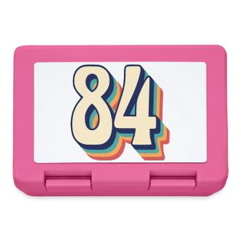 Vintage Retro T-Shirt Number 84 Eighty-Four - Lunchbox - pink - Front