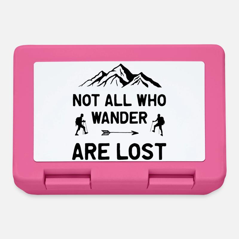 Not All Who Wander All Lost - Lunchbox - pink