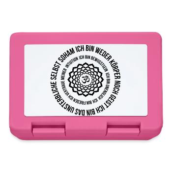 Kronenchakra Mantra SOHAM ich bin Frieden - Brotdose - Pink - Vorne