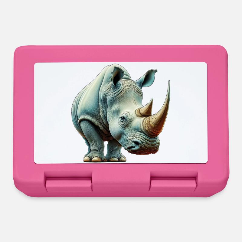 Rhinocéros - Boîte à goûter - rose