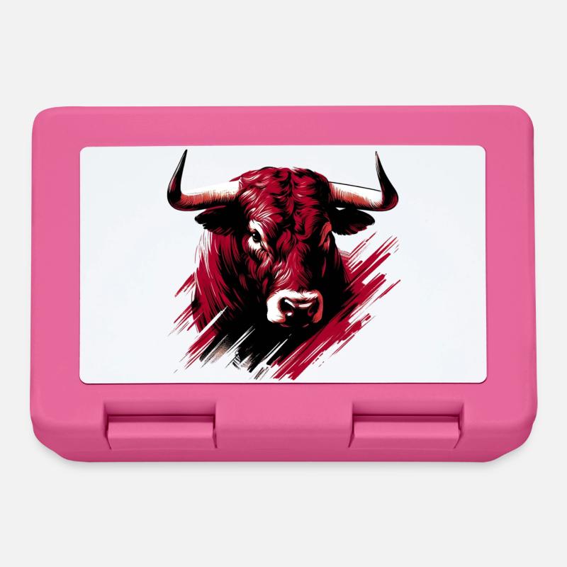 Taureau - Boîte à goûter - rose
