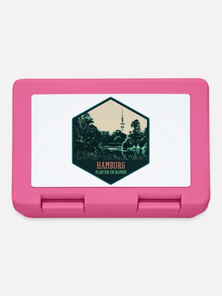 Illustration, Planten un Blomen park in Hamburg - Brotdose - Pink