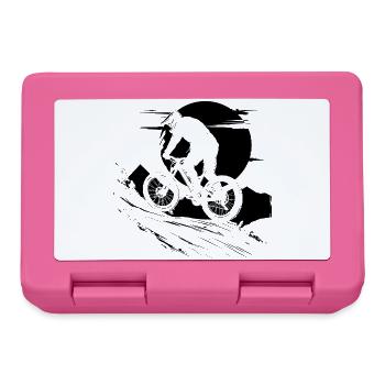 Radfahrer Illustration - Brotdose - Pink - Vorne