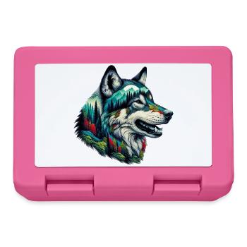 Loup - Boîte à goûter - rose - Devant