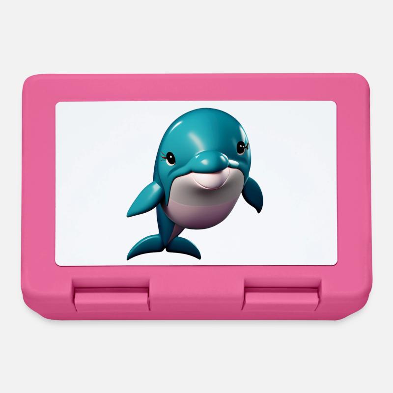 Delphin Mädchen - Brotdose - Pink