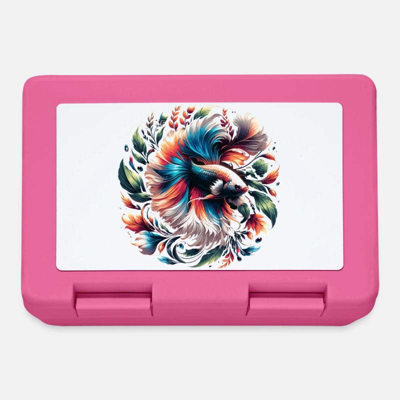 Siamesische Kampffisch, Betta splendens, Bettafan - Brotdose - Pink