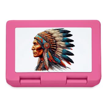 Amérindien Peau rouge d’Amérique - Boîte à goûter - rose - Devant