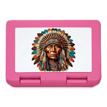 Amérindien Peau rouge d’Amérique - Boîte à goûter - rose - Devant