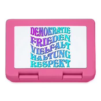 POLITIK HALTUNG - DEMOKRATIE WÄHLEN GEHEN - Brotdose - Pink - Vorne