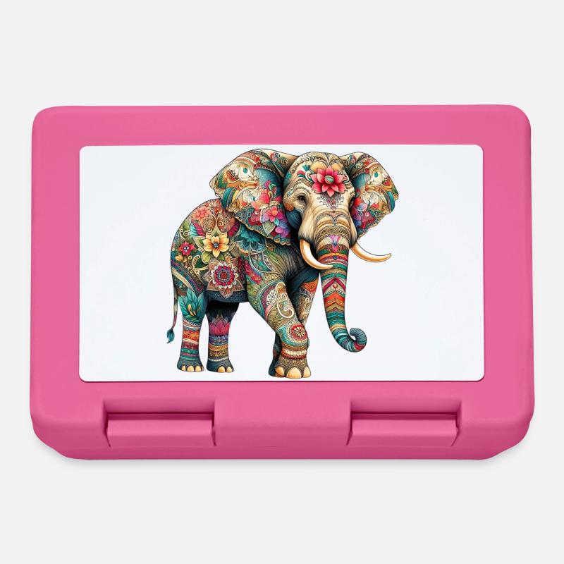 Éléphant - Boîte à goûter - rose