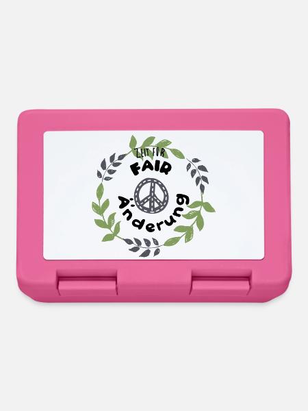 zeit für fair änderung umweltschutz statement - Brotdose - Pink