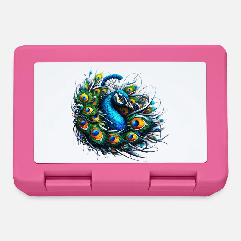 Pfau - Brotdose - Pink