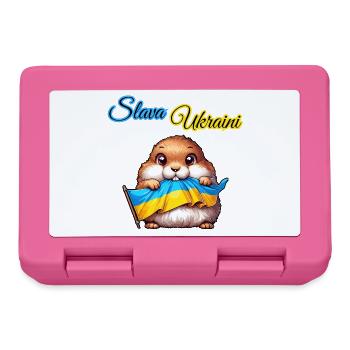 Cute prairie dog with Ukraine flag - Lunchbox - pink - Front