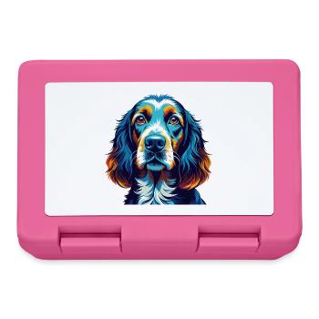 Basset Fauve De Bretagne Hunderasse Cartoon Kawaii - Brotdose - Pink - Vorne