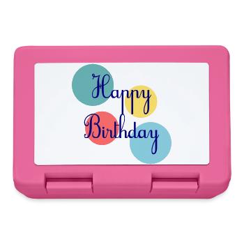 HAPPY BIRTHDAY. HAPPY BIRTHDAY. ANNIVERSARY. - Lunchbox - pink - Front
