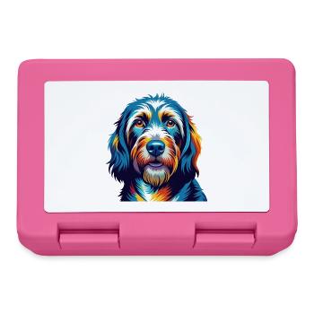 Basset Griffon Vendeen Hunderasse Karikatur Kawaii - Brotdose - Pink - Vorne