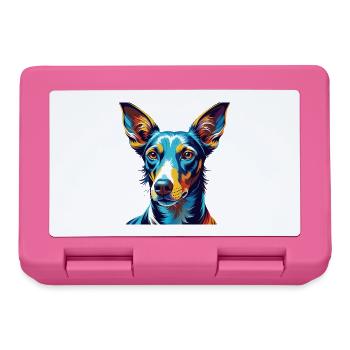 Podenco Ibicenco Chien Race Coloré Dessin Animé Kawaii - Boîte à goûter - rose - Devant