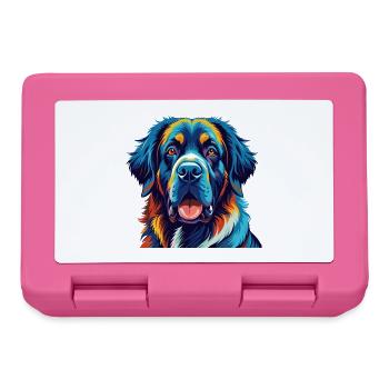 Spanische Dogge Hunderasse Bunte Karikatur Kawaii - Brotdose - Pink - Vorne