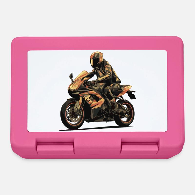 Le motard - Boîte à goûter - rose