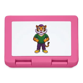 Tiger Lustige Kawaii Cartoon Figur Clipart - Brotdose - Pink - Vorne