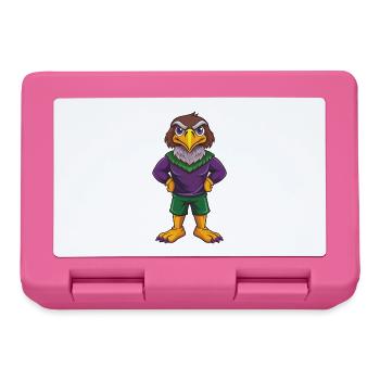 Hawk Drôle Kawaii Dessin animé Personnage Clipart - Boîte à goûter - rose - Devant