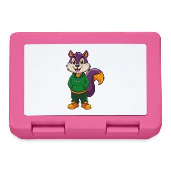 Squirrel Funny Kawaii Cartoon Character Clipart - Lunchbox - pink - Front
