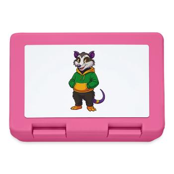 Possum Funny Kawaii Cartoon Character Clipart - Lunchbox - pink - Front