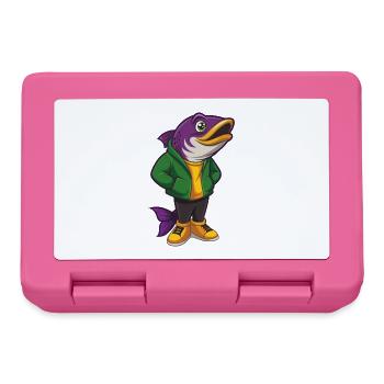 Lachs Lustige Kawaii Cartoon Figur Clipart - Brotdose - Pink - Vorne
