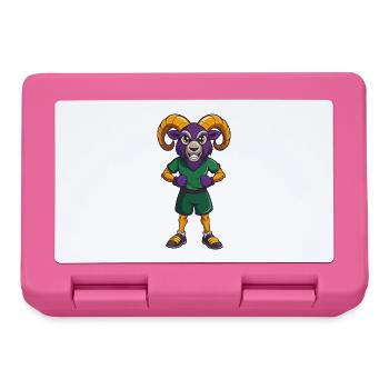Ram Funny Kawaii Cartoon Character Clipart - Lunchbox - pink - Front