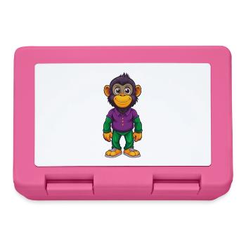 Bonobo Funny Kawaii Cartoon Character Clipart - Lunchbox - pink - Front