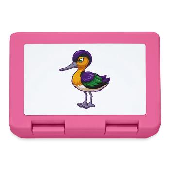 Avocet Lustige Kawaii Cartoon Figur Clipart - Brotdose - Pink - Vorne